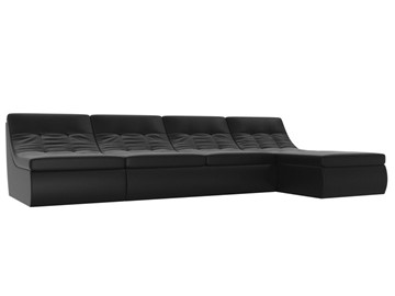 Модульный раскладной диван Холидей, Черный (экокожа) в Сургуте