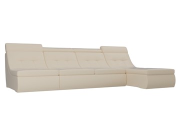 Модульный угловой диван Холидей люкс, Бежевый (экокожа) в Урае