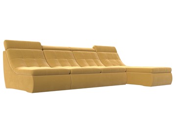 Большой модульный диван Холидей люкс, Желтый (микровельвет) в Урае
