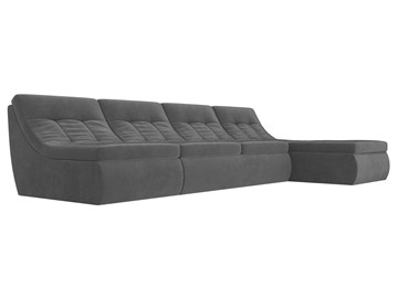 Модульный раскладной диван Холидей, Серый (велюр) в Урае - предосмотр 4