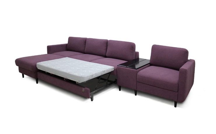 Модульный диван Томас с баром, узкими подлокотниками, оттоманкой и  мягким пуфом в Лангепасе - изображение 1