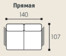 Модуль прямой без механизма Виктория 140*107 см в Нижневартовске