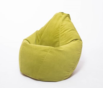 Кресло-мешок Груша малое, велюр однотон, травянное в Сургуте