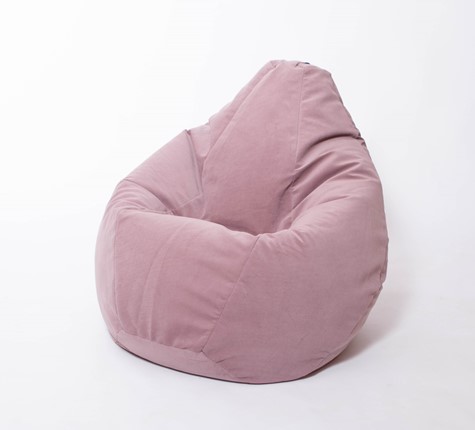 Кресло-мешок Груша большое, велюр однотон, пыльная роза в Когалыме - изображение