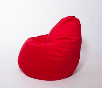 Кресло-мешок Груша большое, велюр однотон, красное в Нефтеюганске - предосмотр 1