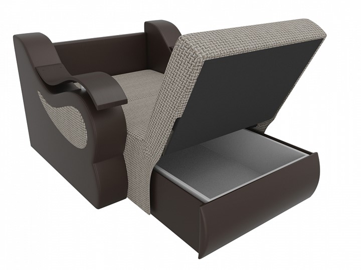 Кресло-кровать Меркурий (60), Корфу 02 (рогожка)/черный (экокожа) в Когалыме - изображение 2