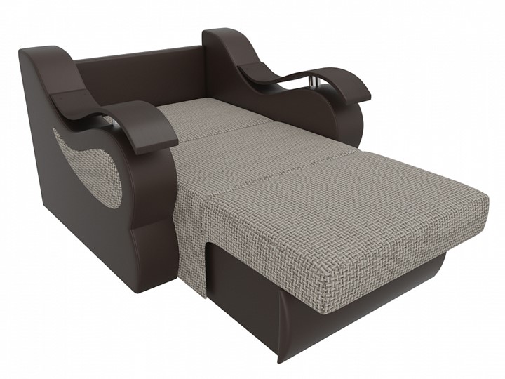 Кресло-кровать Меркурий (60), Корфу 02 (рогожка)/черный (экокожа) в Сургуте - изображение 1
