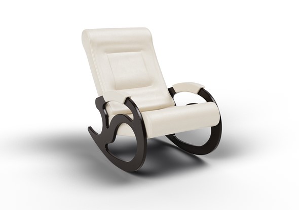 Кресло-качалка Вилла, экокожа крем 11-К-КР в Радужном - изображение