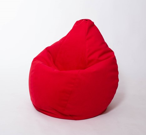 Кресло-мешок Груша большое, велюр однотон, красное в Пыть-Яхе - изображение