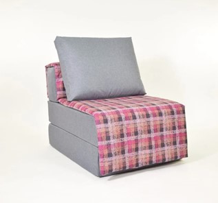 Бескаркасное кресло-кровать Харви, серый - квадро в Радужном