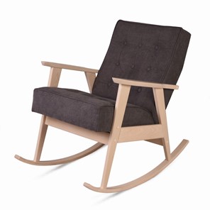 Кресло-качалка Ретро (беленый дуб / 05 - коричневый) в Урае