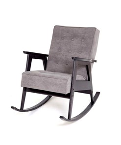 Кресло-качалка Ретро (венге / RS 15 - темно-серый) в Лангепасе