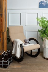 Кресло-качалка в гостиную Корсика, ткань Amigo Beige 34-Т-AB в Радужном - предосмотр 8