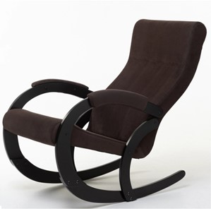 Кресло-качалка в гостиную Корсика, ткань Amigo Coffee 34-Т-AC в Советском