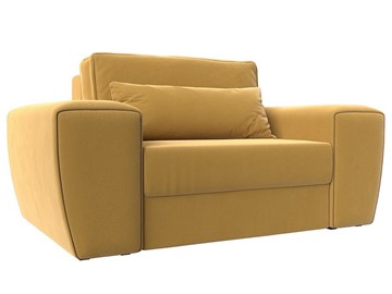 Кресло в гостиную Лига-008, Желтый (Микровельвет) НПБ в Урае