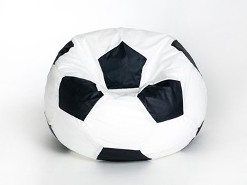 Кресло-мешок Мяч большой, бело-черный в Ханты-Мансийске