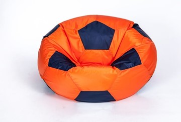 Кресло-мешок Мяч большой, оранжево-черный в Нижневартовске