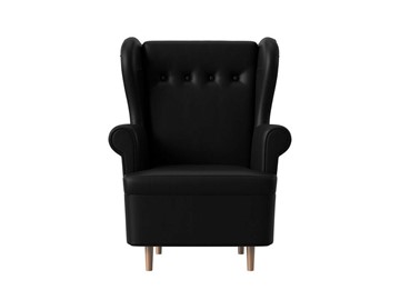Кресло на ножках Торин, черный (Экокожа) в Лангепасе - предосмотр 1