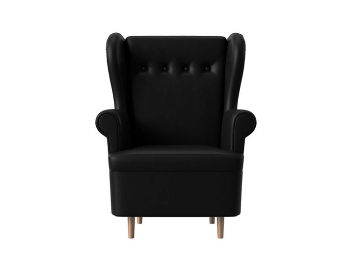 Кресло на ножках Торин, черный (Экокожа) в Лангепасе - изображение 1