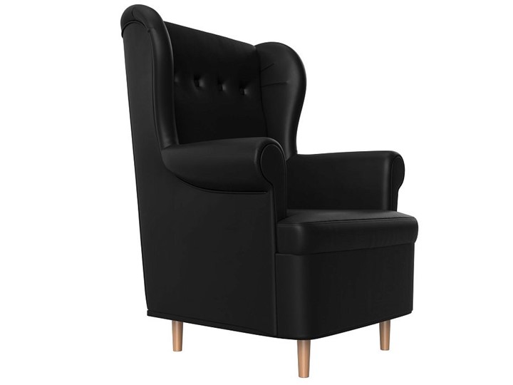 Кресло на ножках Торин, черный (Экокожа) в Лангепасе - изображение 2