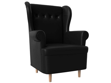 Кресло на ножках Торин, черный (Экокожа) в Нижневартовске