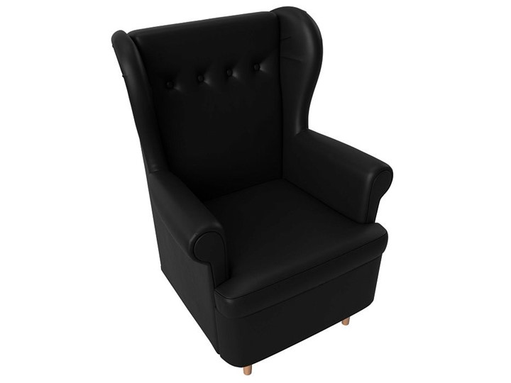 Кресло на ножках Торин, черный (Экокожа) в Лангепасе - изображение 4