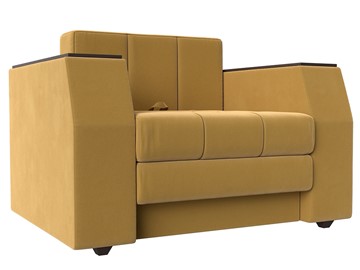 Кресло-кровать Атлантида, Желтый (Микровельвет) в Лангепасе