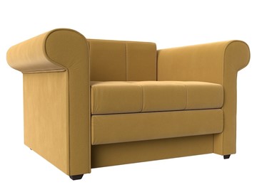 Кресло раскладное Берли, Желтый (Микровельвет) в Урае