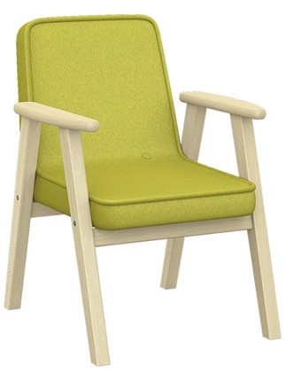 Кресло Ретро ткань лайм, каркас лак в Когалыме - изображение