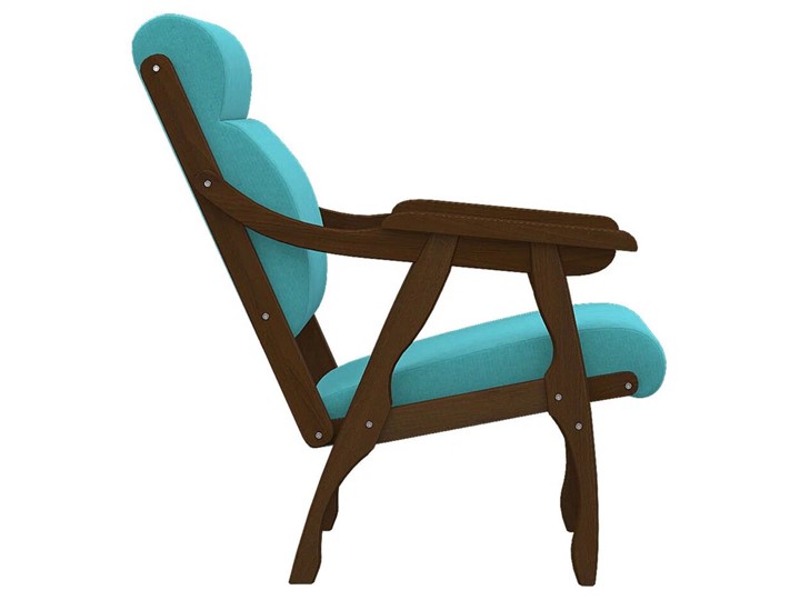 Кресло Вега 10 ткань бирюза, каркас орех в Урае - изображение 2