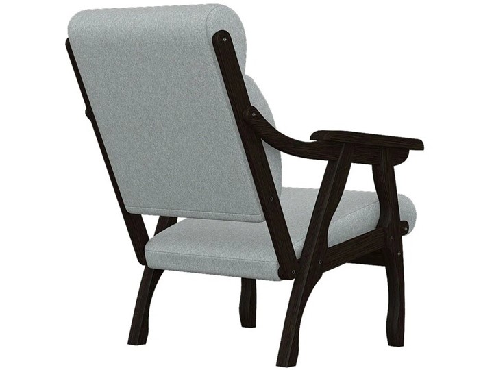Кресло мягкое Вега 10 ткань серый, каркас венге в Лангепасе - изображение 2