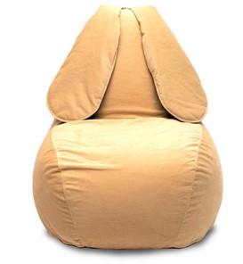 Кресло-мешок Зайка (длинные уши), желтый в Урае