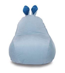 Кресло-игрушка Зайка (короткие уши), голубой в Радужном