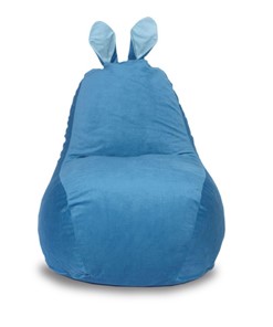 Кресло-игрушка Зайка (короткие уши), синий в Радужном