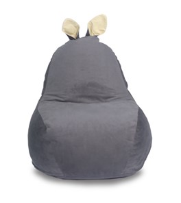 Кресло-мешок Зайка (короткие уши), тёмно-серый в Сургуте