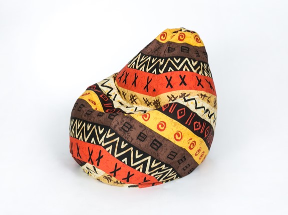 Кресло-мешок Груша среднее, жаккард, африкан в Ханты-Мансийске - изображение