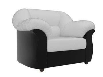 Кресло в гостиную Карнелла, Белый/Черный (экокожа) в Урае