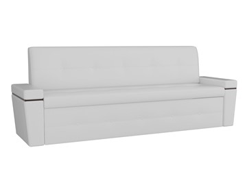Кухонный прямой диван Деметра, Белый (экокожа) в Нижневартовске