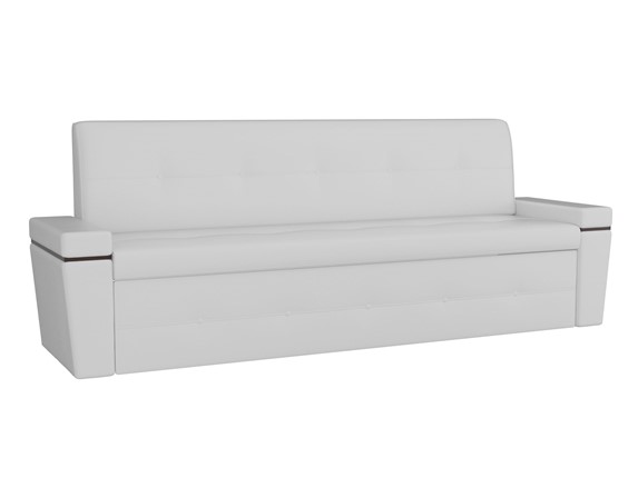 Кухонный прямой диван Деметра, Белый (экокожа) в Урае - изображение