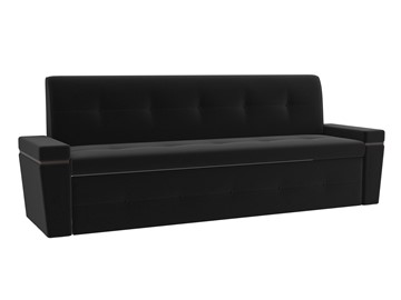 Прямой кухонный диван Деметра, Черный (микровельвет) в Нижневартовске