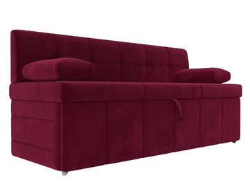 Раскладной кухонный диван Лео, Бордовый (микровельвет) в Урае