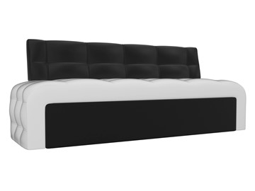 Кухонный диван Люксор, Белый/Черный (экокожа) в Урае