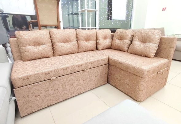 Кухонный диван Яшма 1 ДУ Весь в ткани Жаккард AFINA 06 в Сургуте - изображение