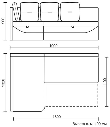 Угловой кухонный диван Яшма 1 ДУ в Лангепасе - изображение 8