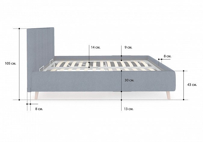 Двуспальная кровать Alma 200х200 с основанием в Сургуте - изображение 3