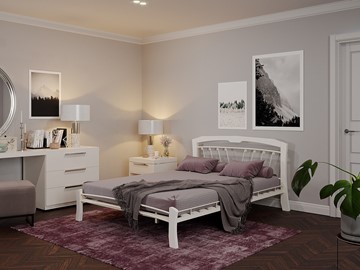 Кровать в спальню Муза 4 Лайт, 1600, белый в Лангепасе