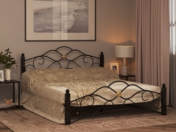 Кровать 2-х спальная Гарда 3, 160х200, черная в Югорске