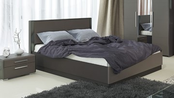 Кровать с подъемным механизмом Наоми 1600, цвет Фон серый, Джут СМ-208.01.02 в Ханты-Мансийске