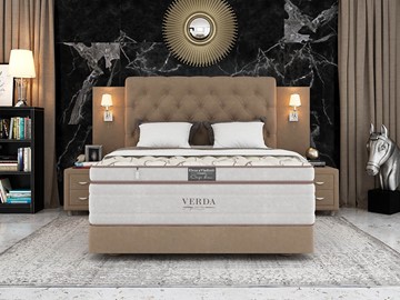 Кровать спальная Alliance/Podium M 160х200, Флок (Велсофт Какао) в Урае