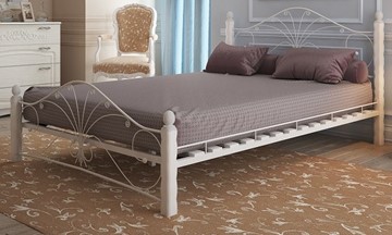 Полуторная кровать Фортуна 1, 1200, белый/белый в Лангепасе